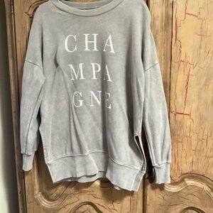 Vici Light Gray 'CHAMPAGNE' Sweatshirt